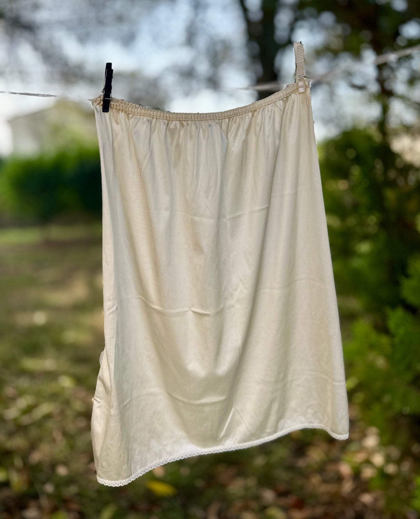 Jupe nuisette crème vintage - T.2