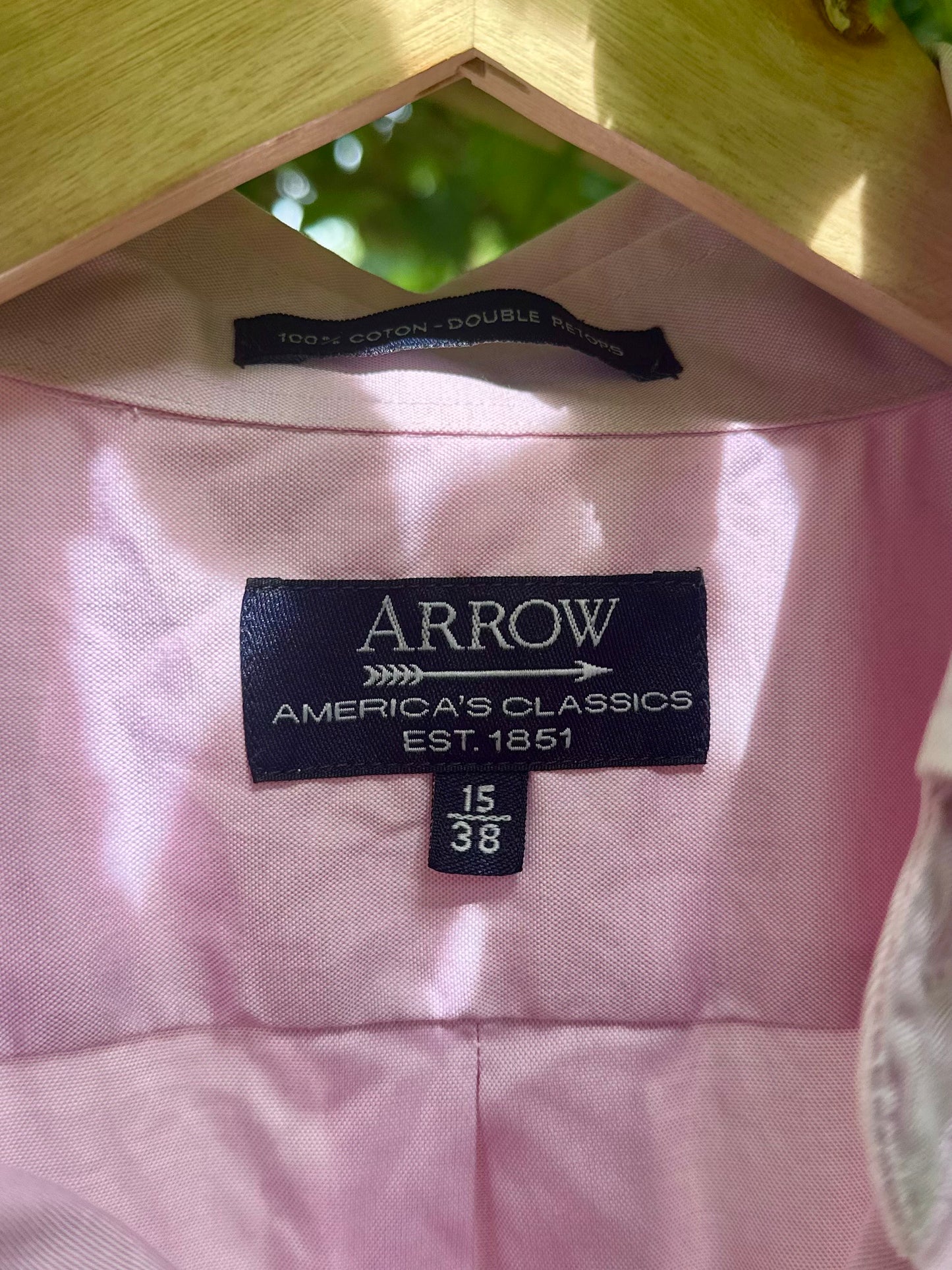 Chemise rose unie - Arrow - T.38
